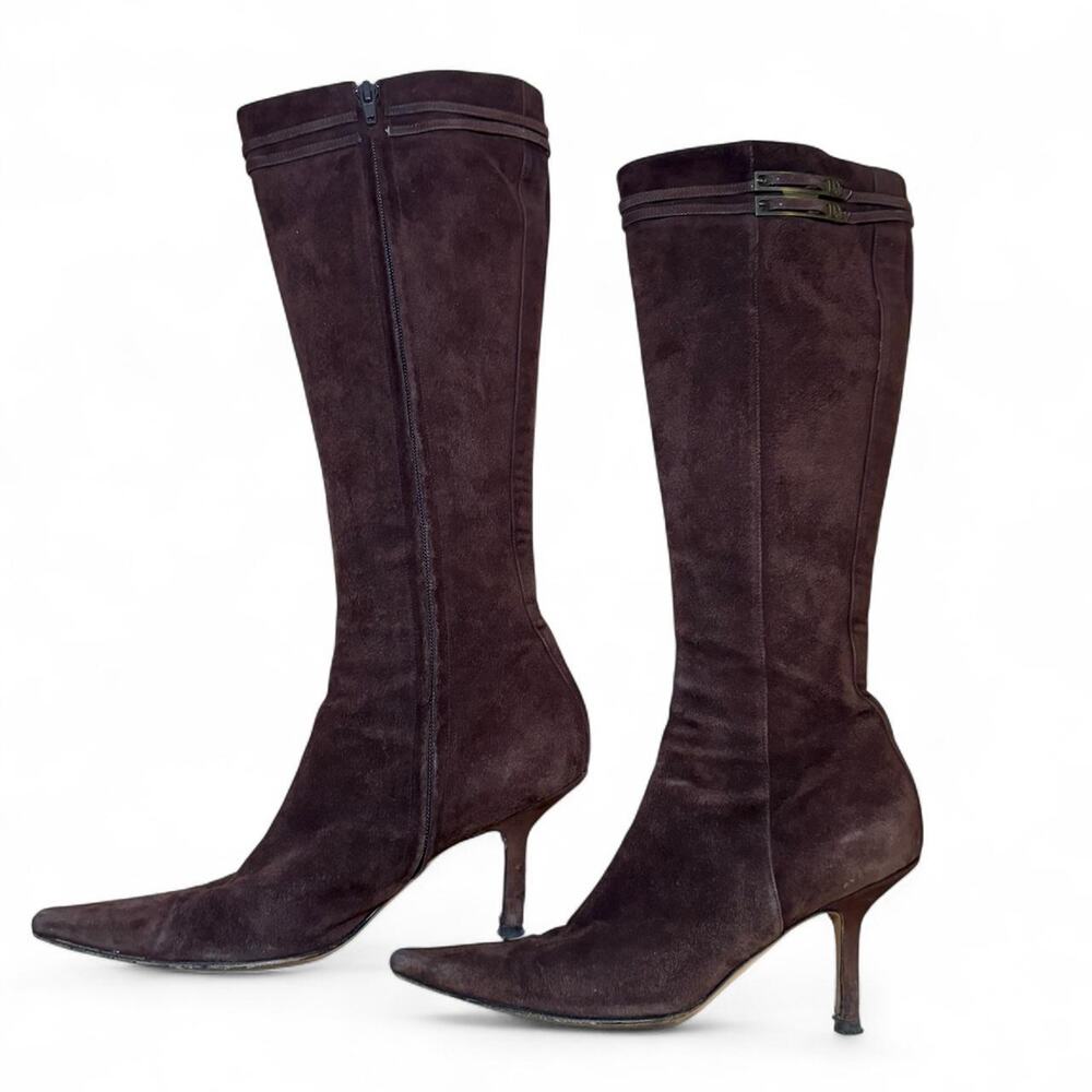 Vintage Dior Brown Suede Boots - Picture 3 of 5